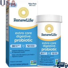Extra Care Probiotic Capsules 30 Billion CFU Digestive Immune Support 50 Count