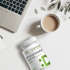 Phosphatidylserine Supplement, 400mg Serving, 240 Capsules – Soy Free Sunflower
