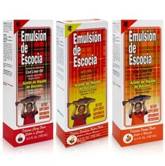 EMULSION DE ESCOCIA – COD LIVER OIL 6.5oz (PICK FLAVOUR)