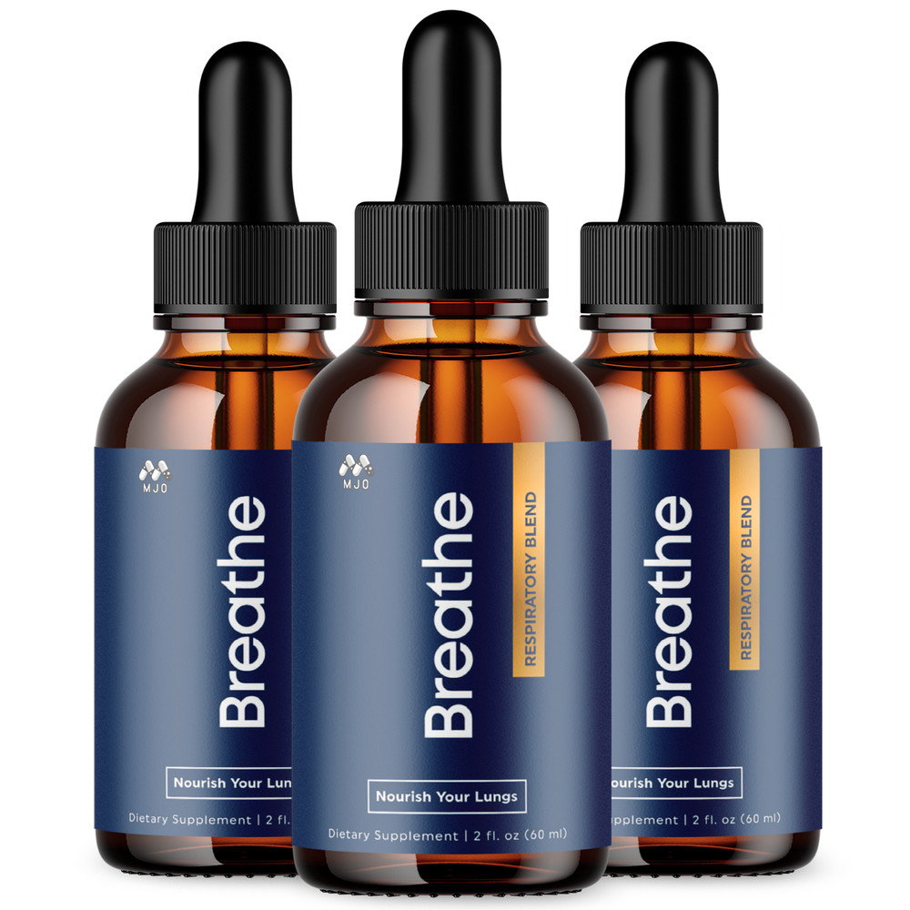 (3 Pack) Breathe Respiratory Blend Drops Advanced Formula Vitamin 90 Servings