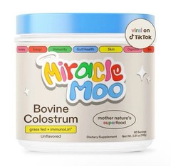 Miracle Moo Bovine Colostrum, Unflavored 60 Servings, 3.81 oz Powder