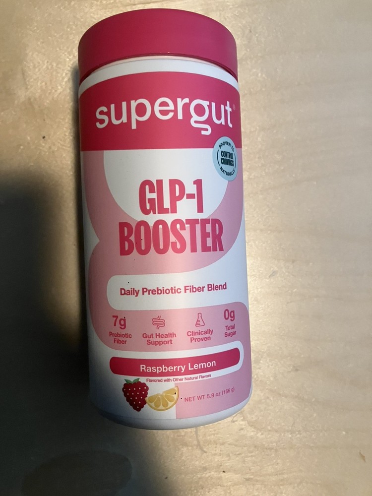 Supergut Prebiotic Fiber Mix Raspberry Lemon 5.9 oz Gut Health Support Exp 05/27