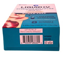 Liquid I.V. Sugar-Free White Peach Electrolyte Sticks 3 Pack New Exp 03-09-2027