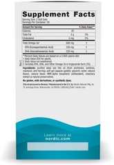 NORDIC NATURALS OMEGA-3 690 mg FISH OIL SUPPLEMENT LEMON FLAVOR 60 SOFT GELS