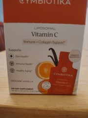Cymbiotika Liposomal Vitamin C -Immune + Collagen Support/ORANGE VANILLA 12X15ml