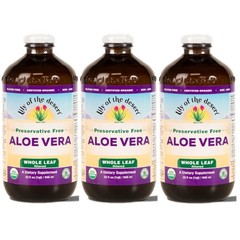 Aloe Vera Juice Whole Leaf (Filtered) Preservative Free 32 fl.oz Each (Pack of 3