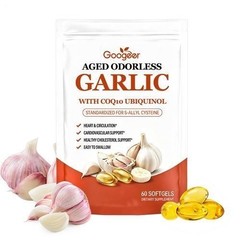 1-3x Odorless Aged-Resilia Garlic Extract 600mg Softgels (60 Count) with CoQ10