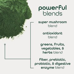 Organic Super Greens Powder with 70+ Superfoods & 0 Sugar – Green Apple, 30 Pack