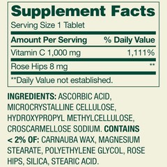 Spring Valley Vitamin C with Rose Hips, 1000 mg, 500 Count