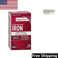 Iron Tablets 45mg – High Potency Ferrous Sulfate for Steady Nutrition, 120 Count