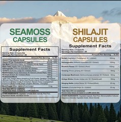 Himiyer Extra Strength Sea Moss Black Seed Oil Ashwagandha Ginger Capsules 60