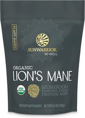 Sunwarrior Lions Mane Supplement Organic Mushroom Powder Lion’s Mane, 5.3 oz