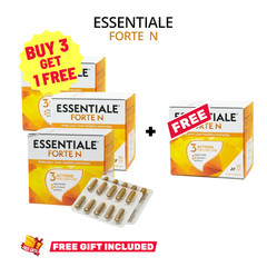 BUY 3 FREE 1 NEW Original Essentiale Forte N 90 Count Liver Health Supplement