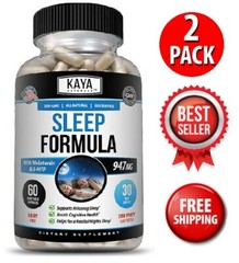 (2 Pack) Deep Sleep Formula, Fall Asleep & Stay Asleep, Melatonin Sleeping Aid