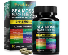 Sea Moss Black Seed Oil Ashwagandha Ginger Supplement,Turmeric Berberine-19445MG