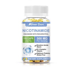 Nicotinamide 500mg | 60/120 Capsules | Non-GMO, Gluten Free | by Amer Don