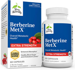 Terry Naturally Berberine Metx Extra Strength, 60 Capsules, Non-Gmo, Vegan