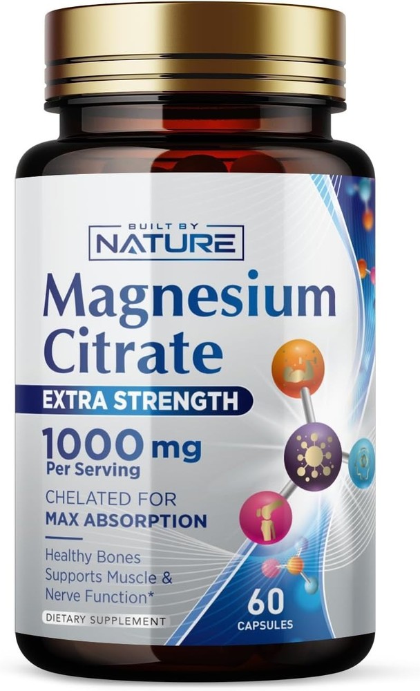 Cápsulas De Magnesio Antiestrés Citrato De Magnesio Puro Y Potasio FREE SHIPPING