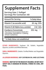 Cranberry Supplements – Cranberry Extract 50:1 272mg – Focus Brain Activities 1B