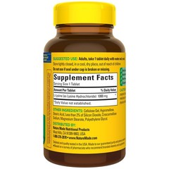 Nature Made L-Lysine 1000 mg, Dietary 60 Count (Pack of 1), N/a