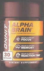 Alpha Brain, Daily Cognitive Support, 3 bottles, 90 capsules, Vitamin B6, sealed