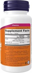Folic Acid 800 Mcg + B-12 (Cyanocobalamin) 25 Mcg, B Complex Vitamin, 250 Count