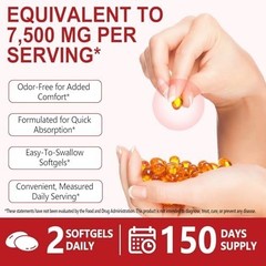 2 Pack Odorless Aged Garlic Extract 7500mg 300 Softgels – Heart Immune Support