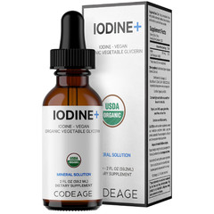 Codeage Usda Certified Organic Iodine Drops – 250 Mcg Per Serving – 1 Year