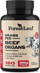 Forest Leaf Beef Organ Supplement 180 Capsules | Grass Fed – EXP – 07/12/2027