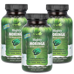 Irwin Naturals Mighty Moringa 60 Softgels Each (Pack of 3)