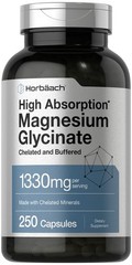 Horbaach Magnesium Glycinate 1330mg | 250 Capsules | 250 Count (Pack of 1)