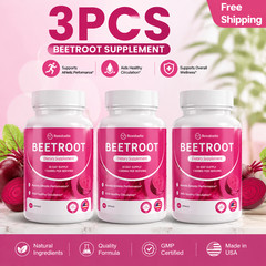 3X Rosabella Organic Beet Root 60 Capsules Natural Energy Boost Blood Pressure