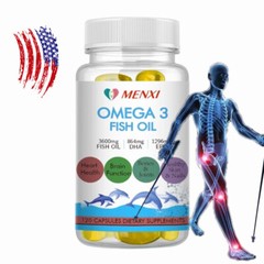 Omega 3 Fish Oil Capsules Triple Strength Joint Support 2160 mg EPA & DHA 120pcs