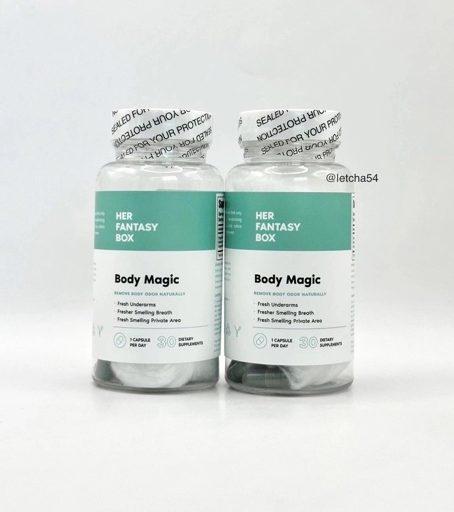 x2 PK Her Fantasy Box Body Magic – 30 Vegan Capsules Each (60 Caps Total)