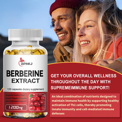 Premium Berberine HCL Capsules 1200mg 60ct Healthy Cholesterol Anti-inflammatory