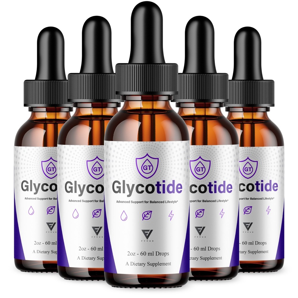 (5 Pack) GlycoTide Advanced Blood Support, Glyco Tide Daily Health Drops (10oz)