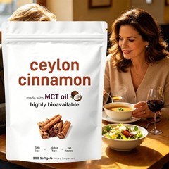 3x Ceylon Cinnamon 7,200Mg Equivalent 300 Softgels with MCT Oil |Highly Bioavail
