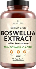 Boswellia Serrata Extract. 500mg 120 Veggie Capsules. 65% Boswellic Acids wit…