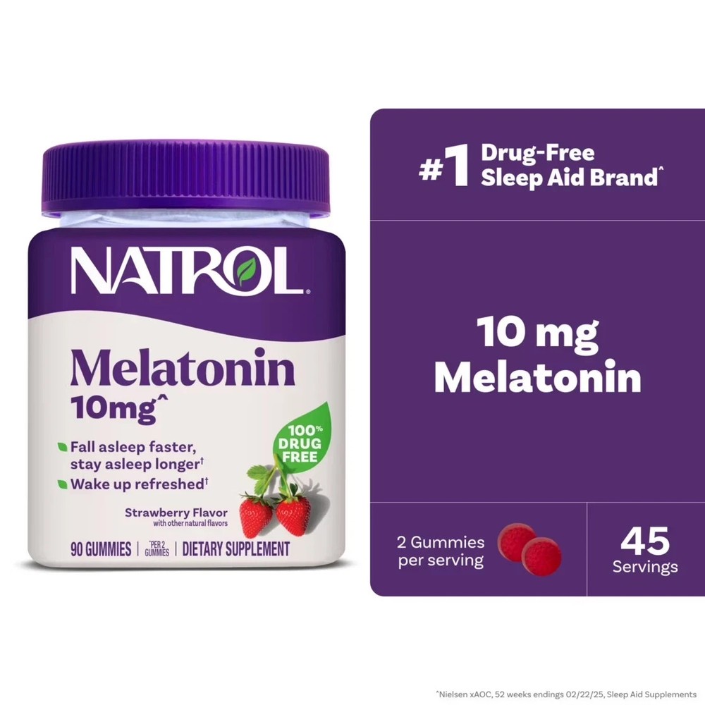 Natrol Melatonin 10 Mg Strawberry Flavor – 90 Gummies