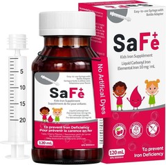 Safe+ Liquid Iron Supplement for Kids & Infants, 10 mg/mL, Carbonyl Iron Liqu…