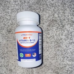 Vitamatic Vegan Vitamin B12 Methylcobalamin, Folic Acid, B6 180 Capsules