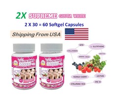 2X Supreme Gluta White Berry Extract Collagen Antioxidant Bright Beauty Skin