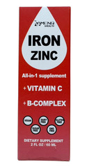 AMENQ Health Liquid Iron Supplement with Zinc & Vitamin C – 2 oz – Ex: 3/27