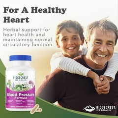 RidgeCrest Herbals Blood Pressure Herbal Formula, 12 Herbs, Poria Mushroom, Gast