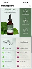 Earth Harmony Liquid Chlorophyll, Liquid Drops for Immune System Support 2 oz