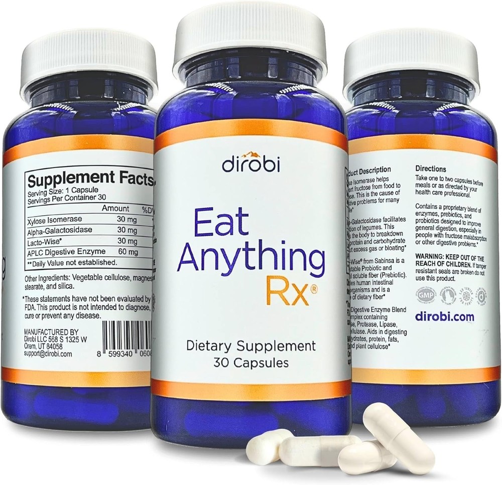 Dirobi Eat Anything Xylose Isomerase Fructose Malabsorption Enzymes, F