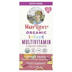 Organic Infant Multivitamin Liquid Drops, 6 – 12 Months, Orange Vanilla, 2 fl oz
