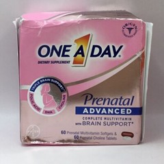 EXP 1/25 One A Day Prenatal Advanced 60 Multivitamin & 60 Choline Exp 1/25