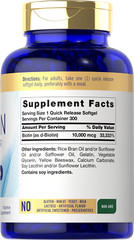 Biotin 10000mcg | 300 Softgels | Max Strength Supplement | by Carlyle
