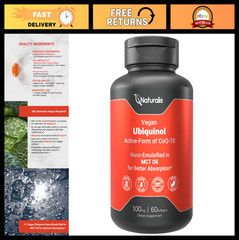 Ubiquinol 100mg CoQ10 Softgels in MCT Oil | Gluten-Free, Non-GMO, Antioxidant Su